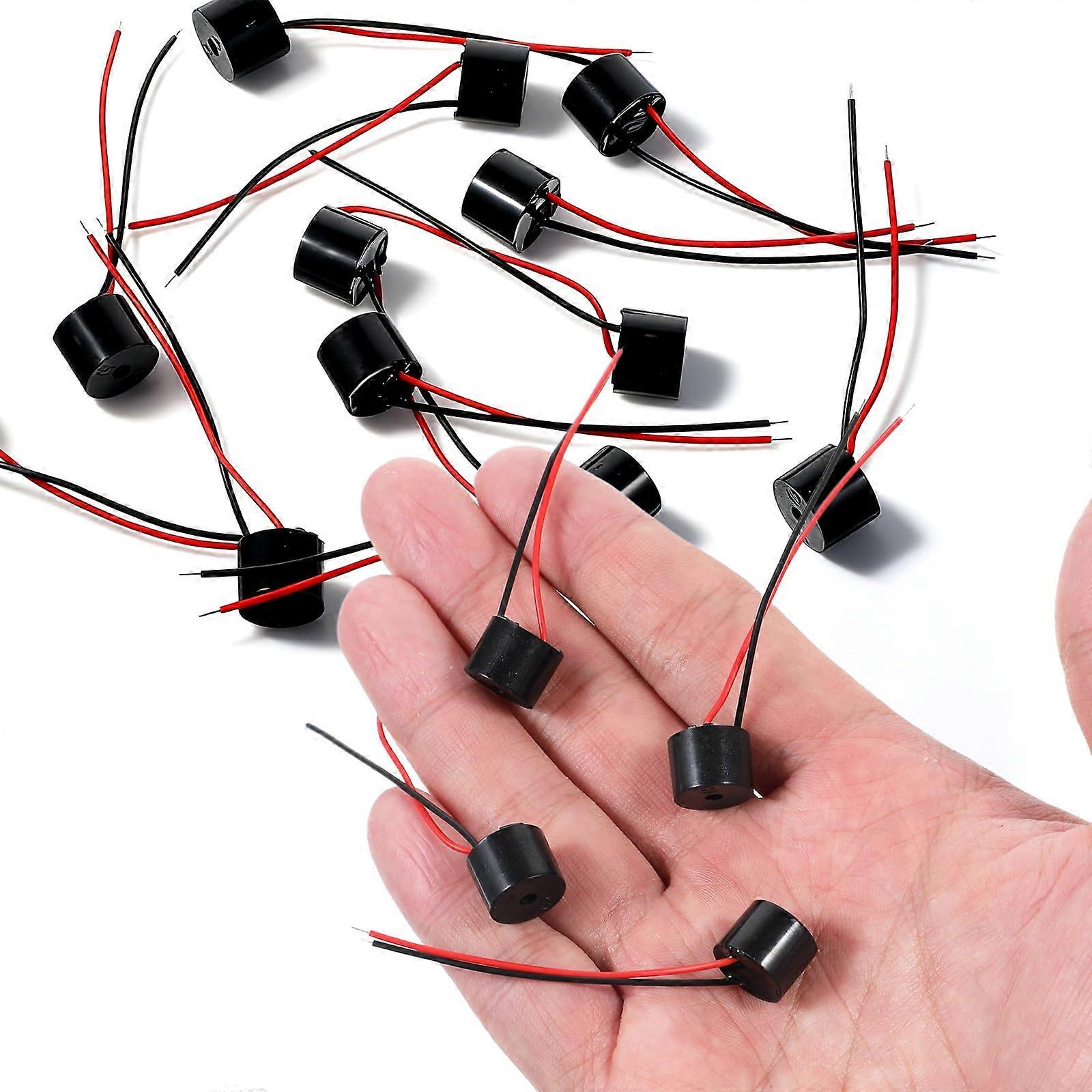 12 pcs 12V Piezo Buzzer Alarm Loud Continuous Sound Siren with Wire for Door Chime
