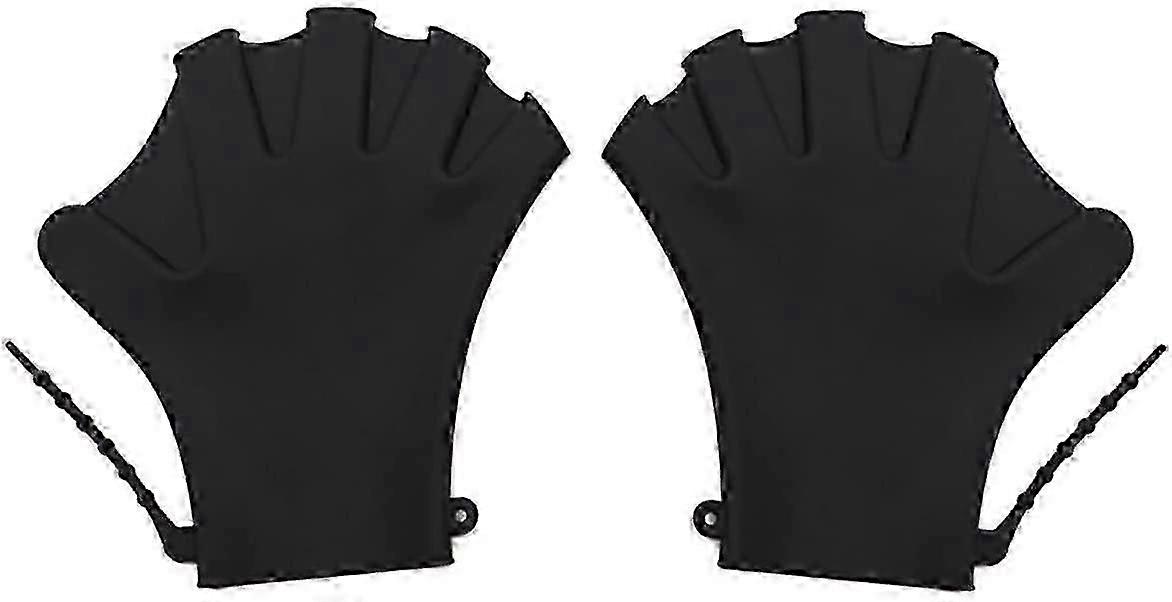 Swimming Training Gloves Webbed Paddle with Adjustable Strap for Adults Kids