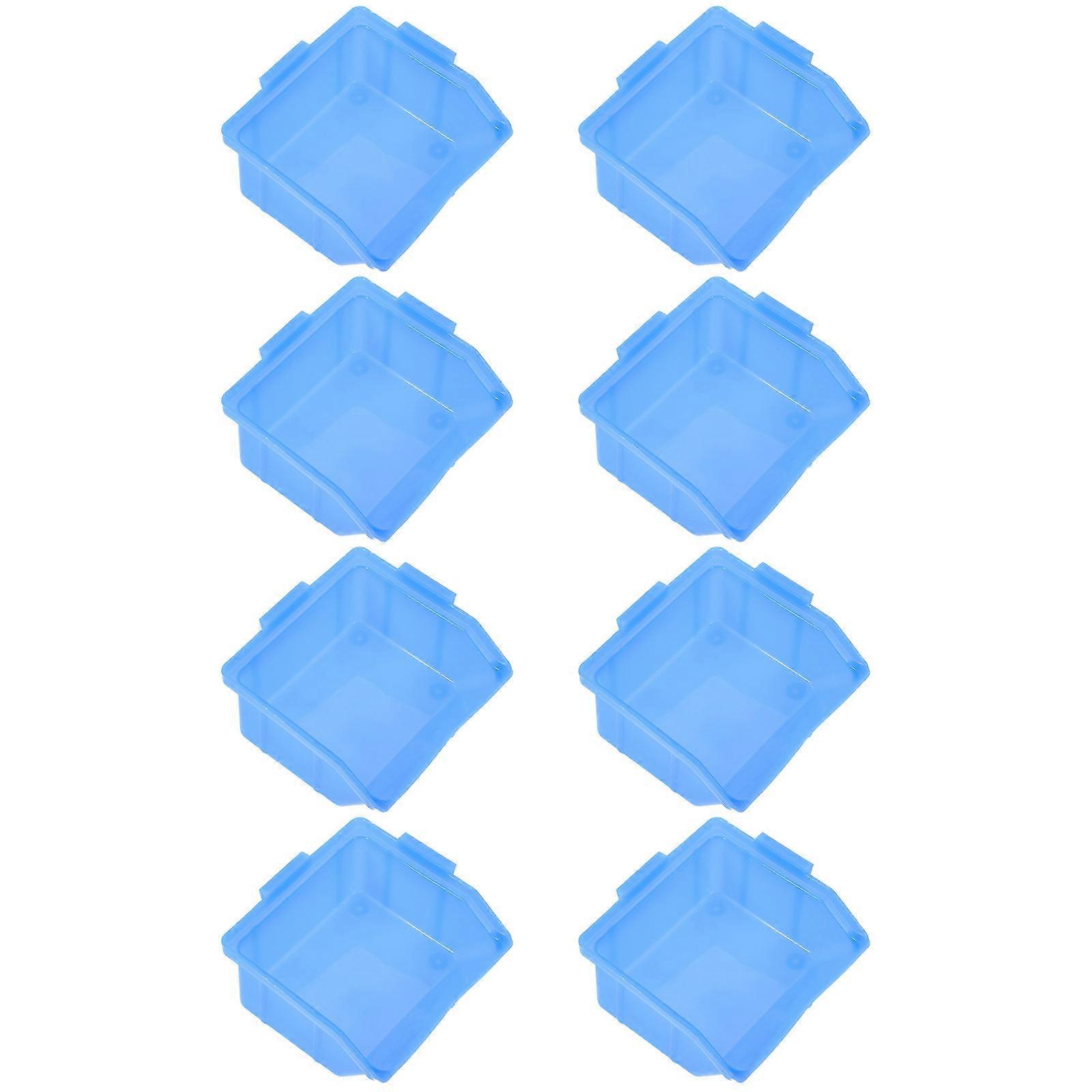 16Pcs Warehouse Storage Bins Stackable Storage Bins for Use Blue