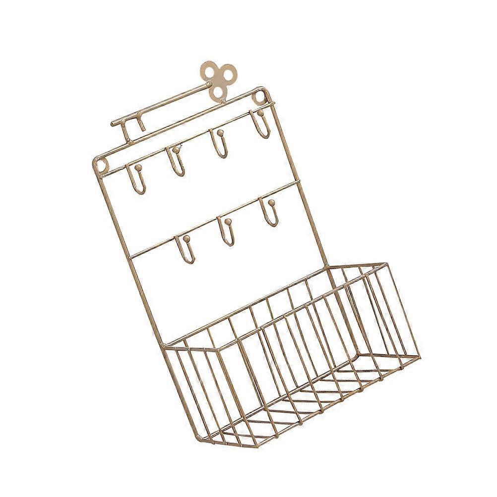 Wall Hanging Basket Metal Storage Basket for Storing Things with Hook