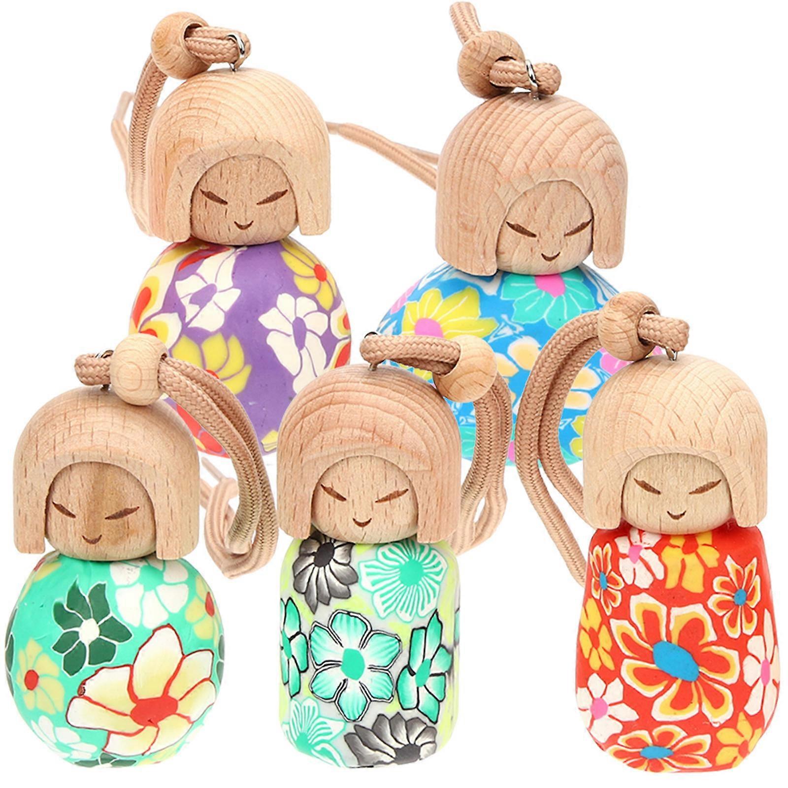 Car Perfume Diffuser Kimono Doll Bottle for Vehicle Use 5Pcs