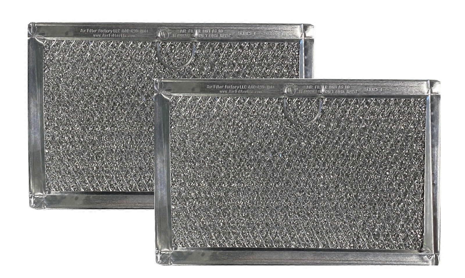 Microwave Grease Filter 5' x 75/8' Aluminum Mesh, Easy Clean Replacement 2 Pack