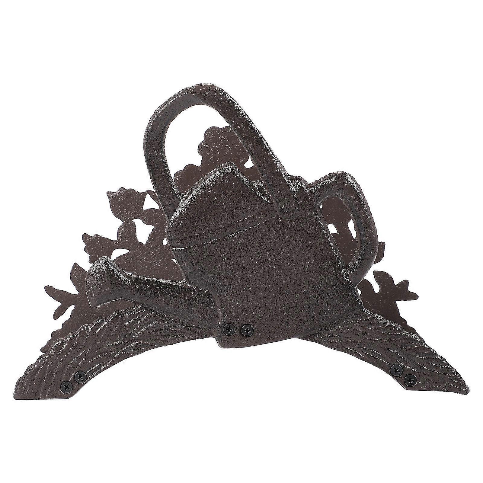 Garden Hose Hanger Metal Holder Square Shape Rustic Style Prevent Kinks 1Pcs