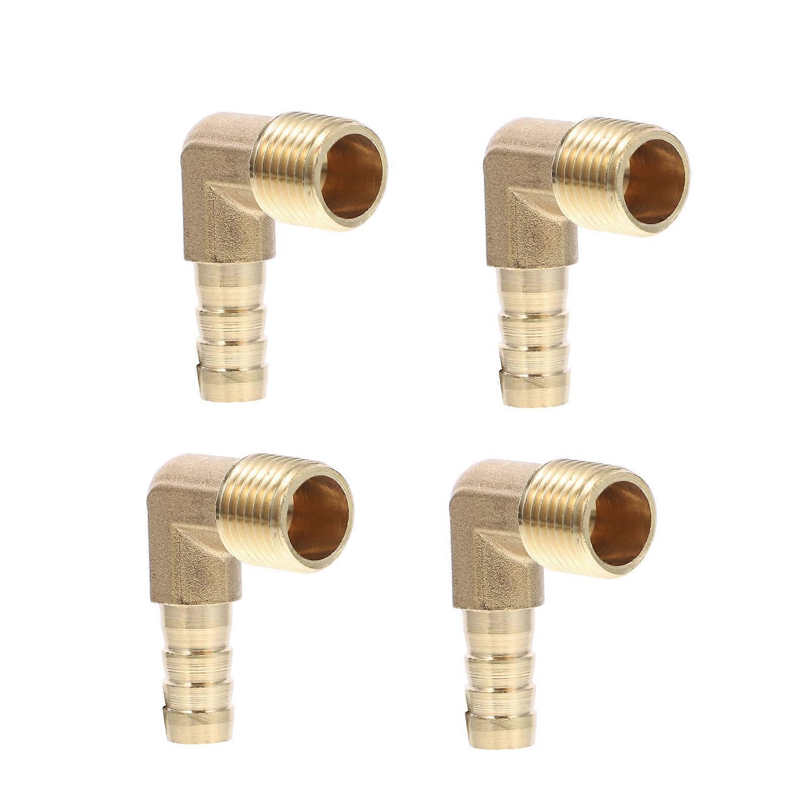 Hose Pipe Fitting Elbow Good Sealing Performance Pneumatic Piping System 4Pcs
