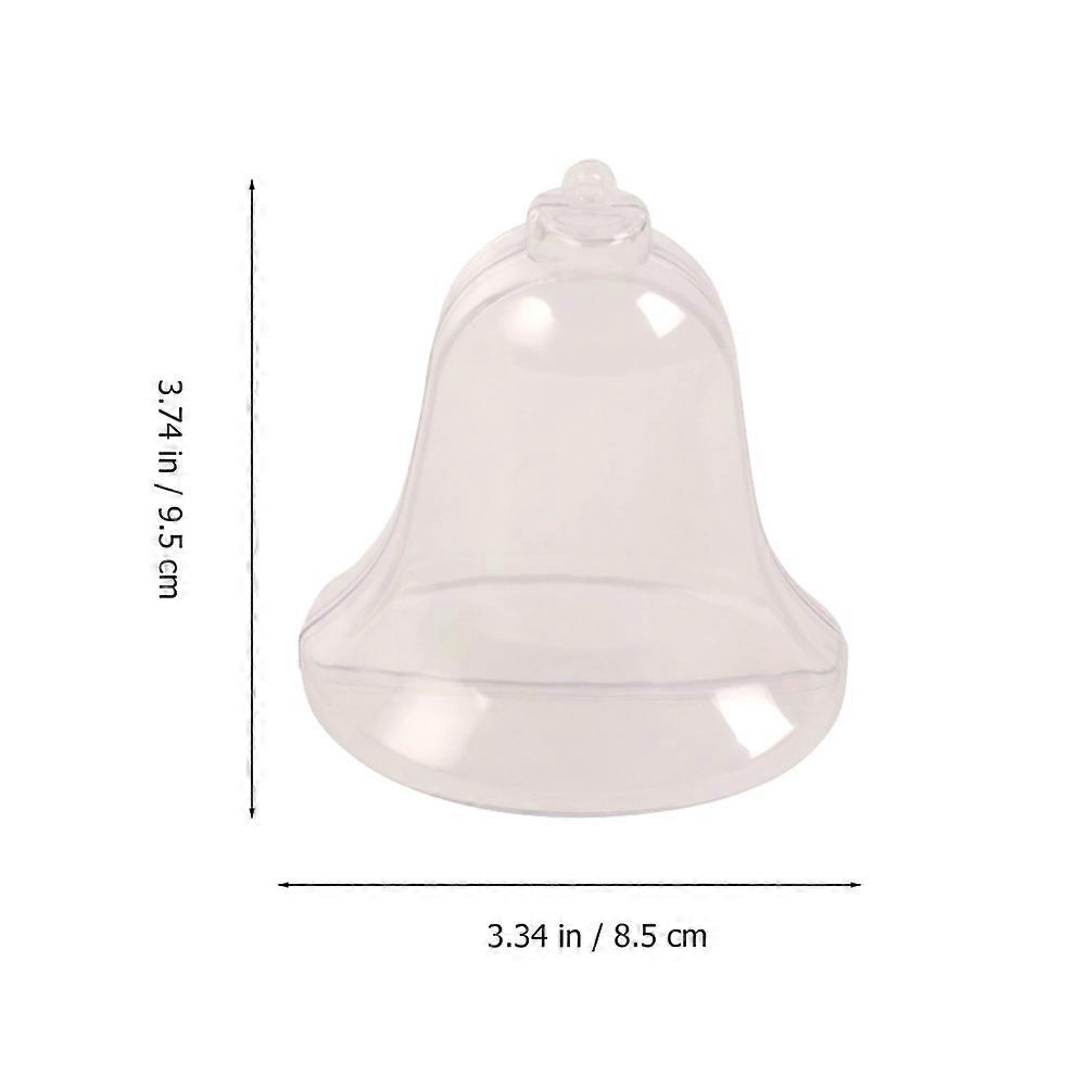 Christmas Box Bell Shape Candy Jar for 5Pcs Plastic Storage