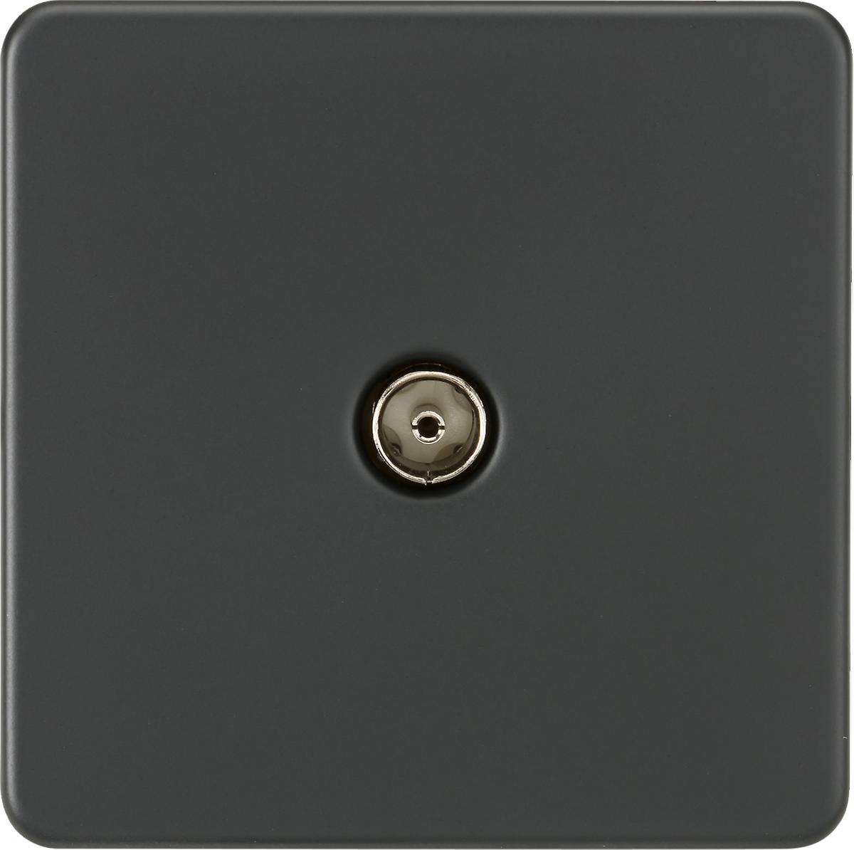 Screwless 1G TV Outlet (Non-Isolated) - Anthracite IP20