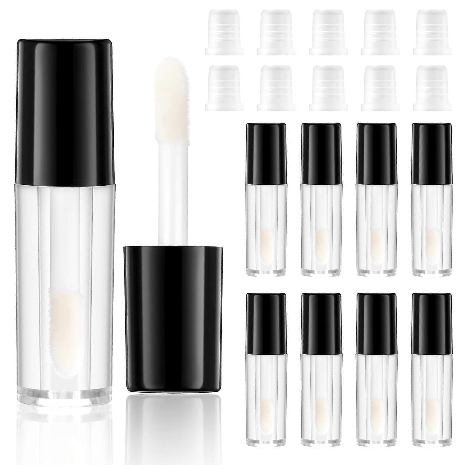 10 Pack Empty Lip Gloss Tubes with Wand, 1.2ml Mini Refillable Bottles for DIY Makeup Samples