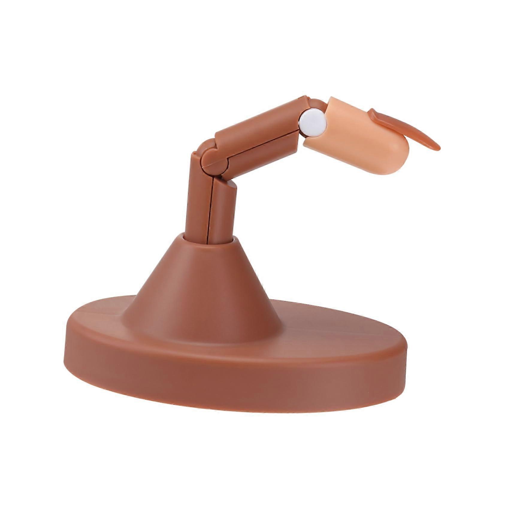 Nail Practice Finger with Base, Realistic Shape, Flexible Joint, Reusable for Manicure Training