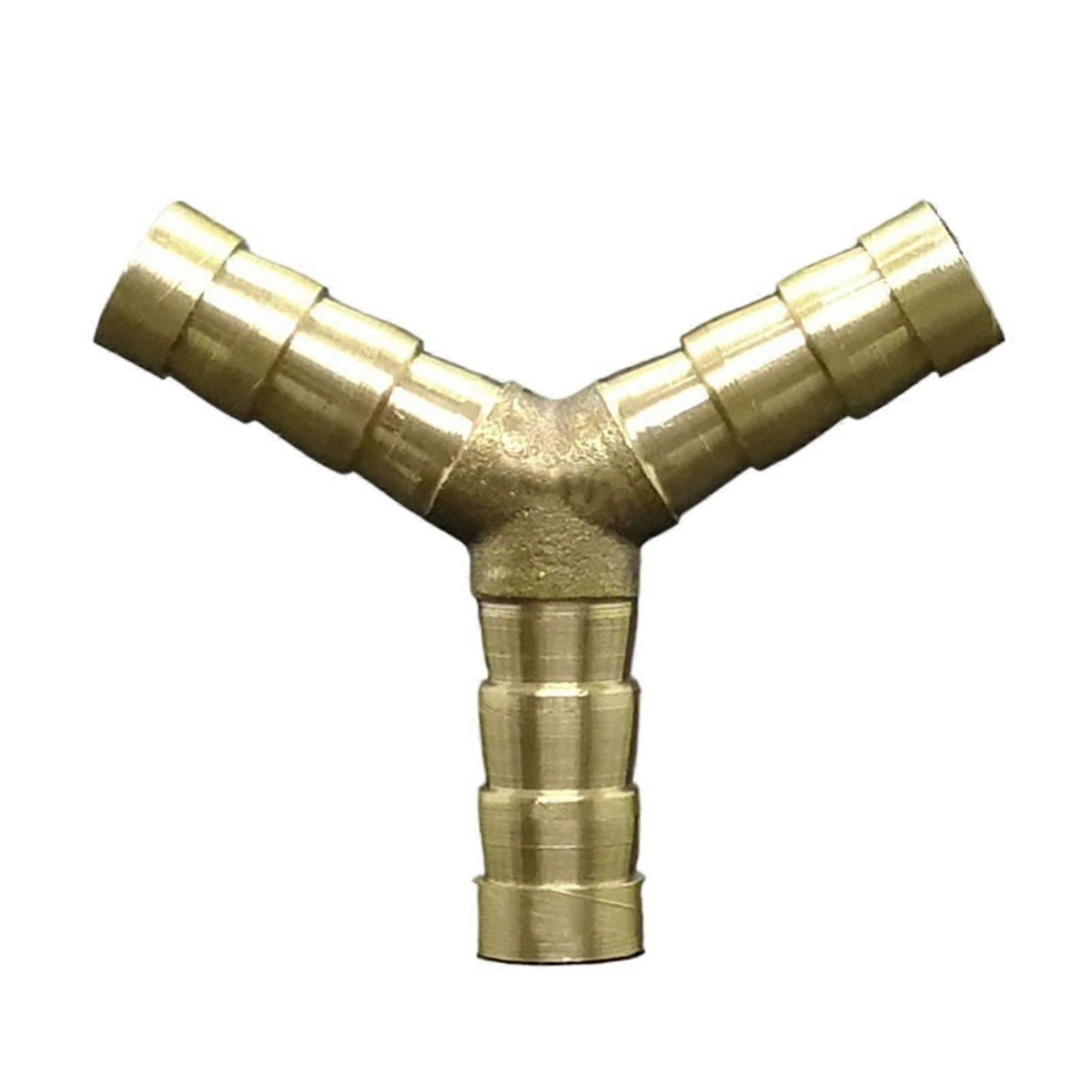 12mm Brass Hose Barb Fitting Y Shaped Pipe Connector Splitter Coupler Adapter Durable