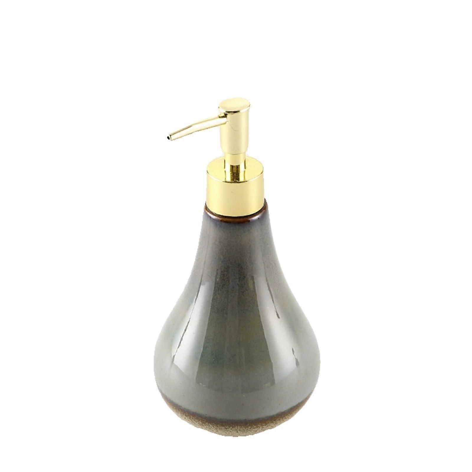 Vintage Ceramic Soap Dispenser with Refillable Pump for Bathroom or Kitchen, 460ml