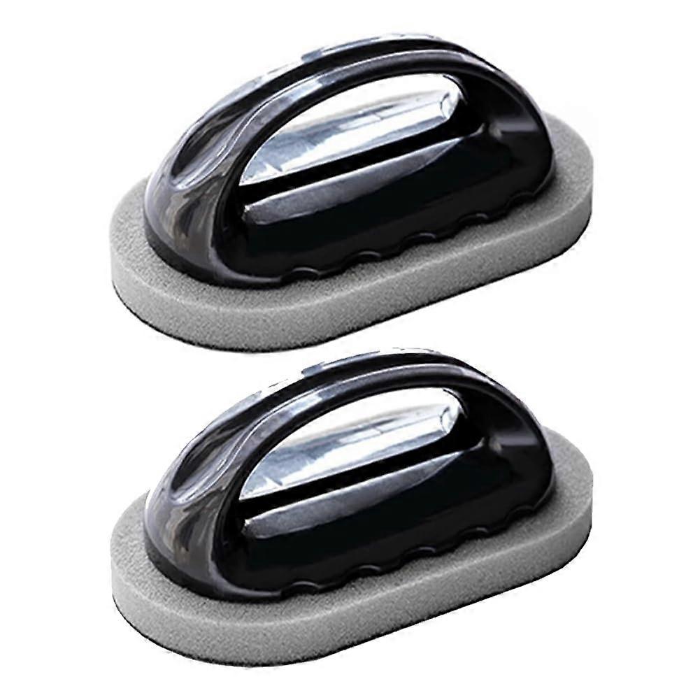 Kitchen Cleaning Brush with NonSlip Handle, Powerful Decontamination Soft Sponge Dish Scrubber, Black