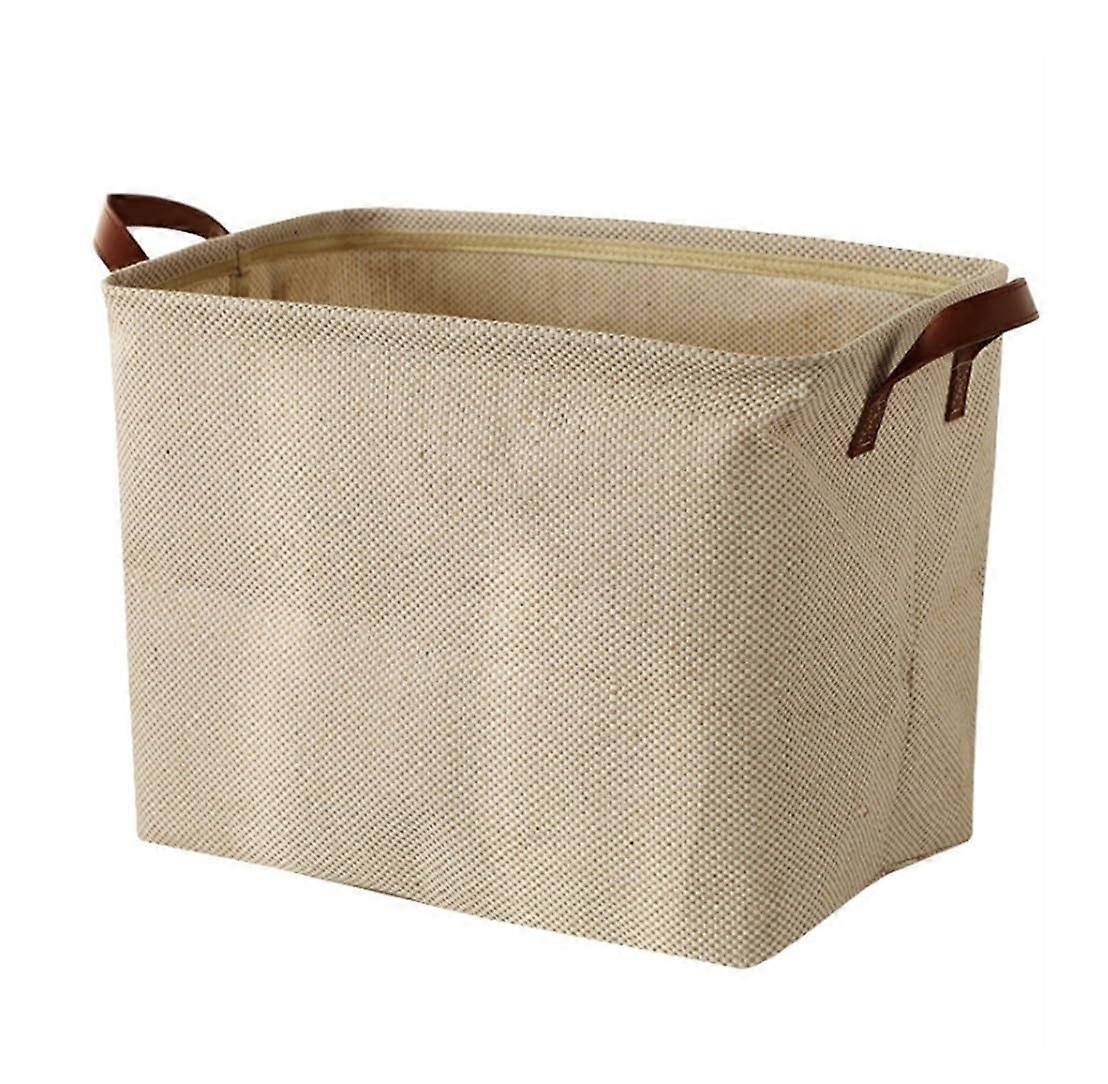 Foldable Waterproof Laundry Basket Clothes Hamper Durable Woven Jute Decorative Storage Bin 15x10.6