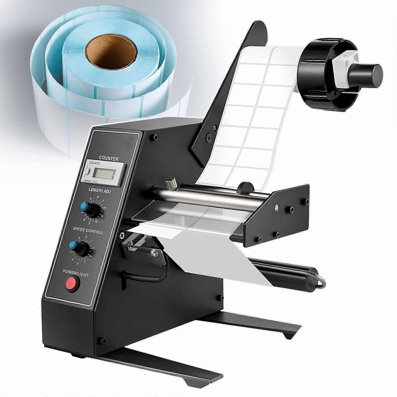 Automatic Label Dispenser with Adjustable Speed and Digital Display for Packaging and Barcode Labels