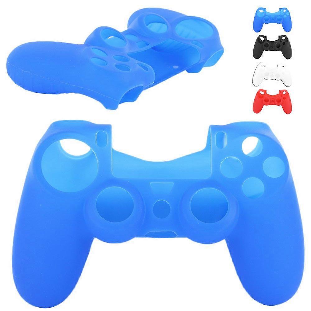 Blue Silicone Controller Cover with NonSlip Grip and Full Button Access for PS4
