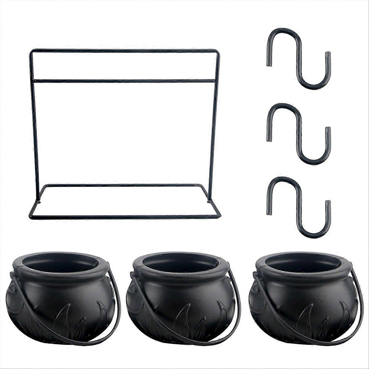 3pcs Halloween Witch Cauldron Candy Bowl Cauldron Serving Bowls