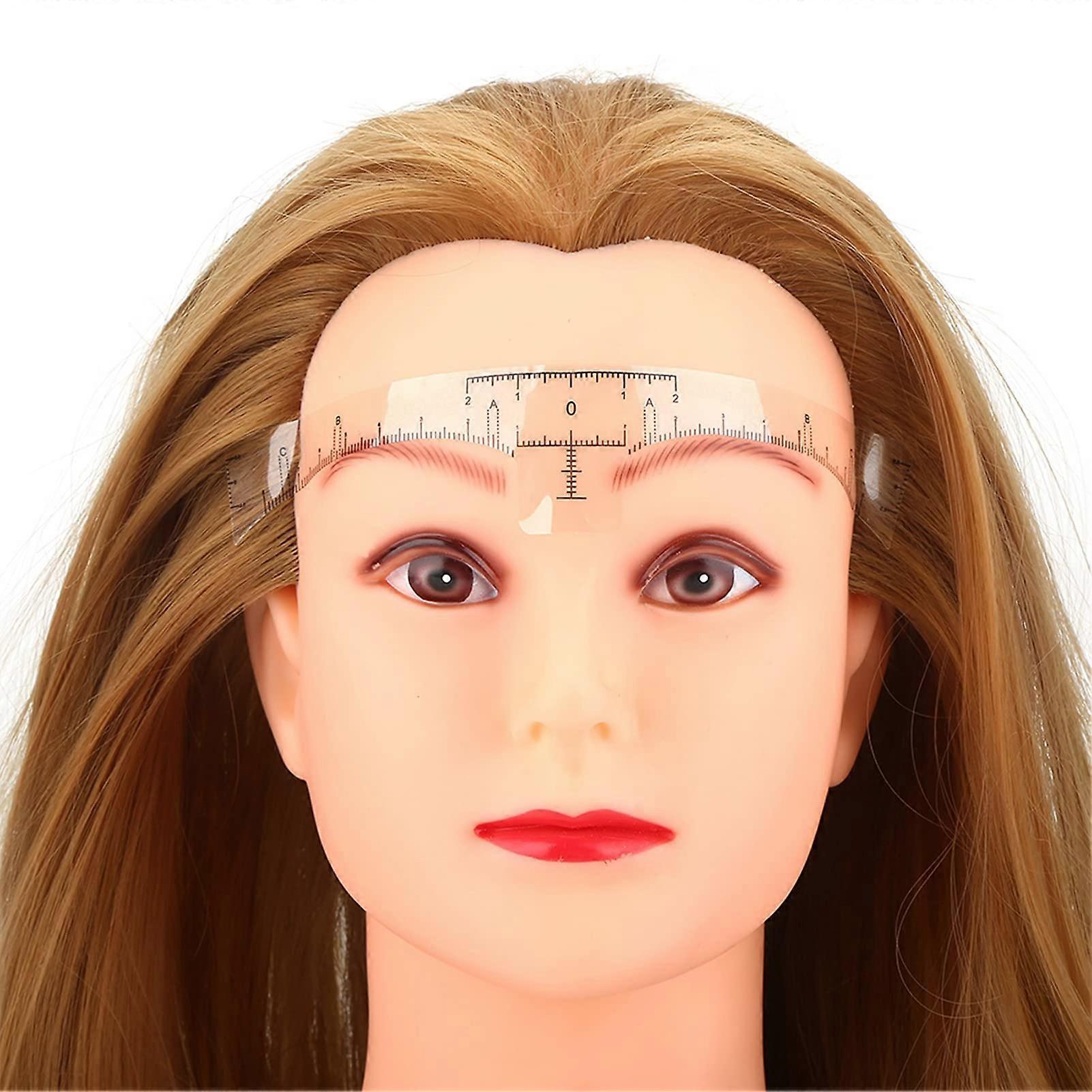 100Pcs Disposable Eyebrow Mapping Ruler Kit with Preinked String for Fast Accurate Microblading