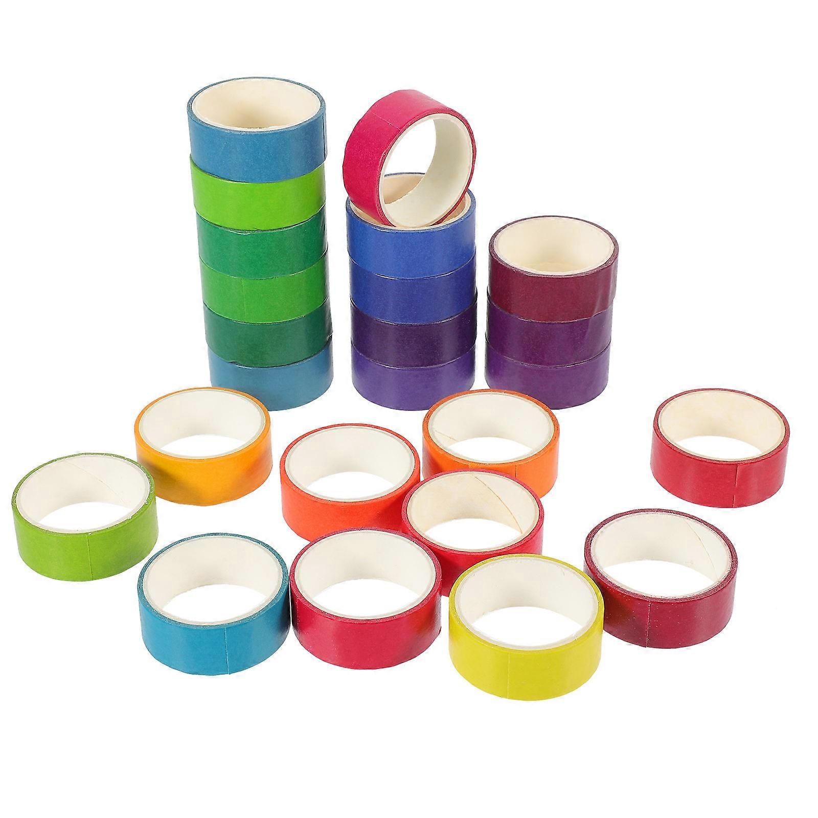 Multi-Function Washi Tapes Decorative Rolls 24 Rolls Assorted Color for DIY Lovers Scrapbook Craft Projects