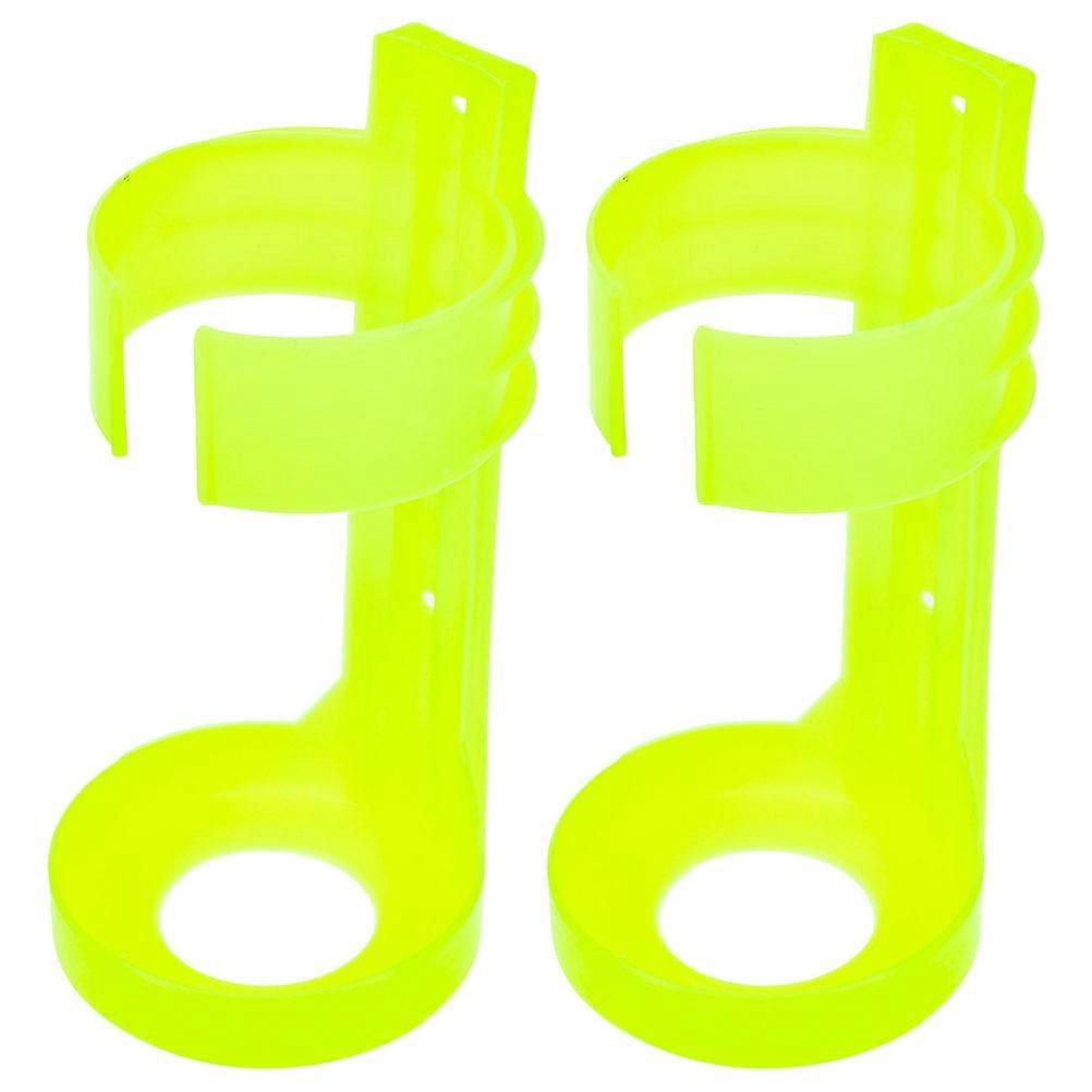 Fire Extinguisher Bracket Mount for Storage 2Pcs Yellow ABS Material
