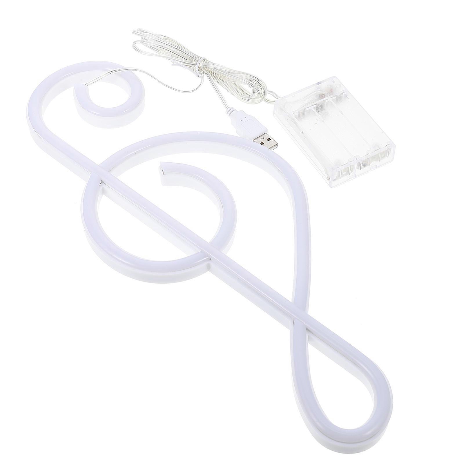 Music Note Neon Light Decorative Light for Bar Decor Creative Pink PVC