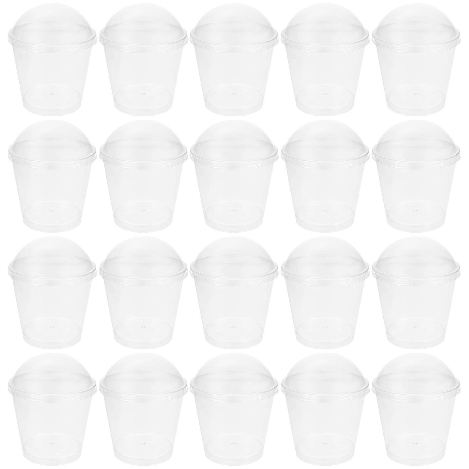 Clear Plastic Dessert Cups for Storage 25Sets