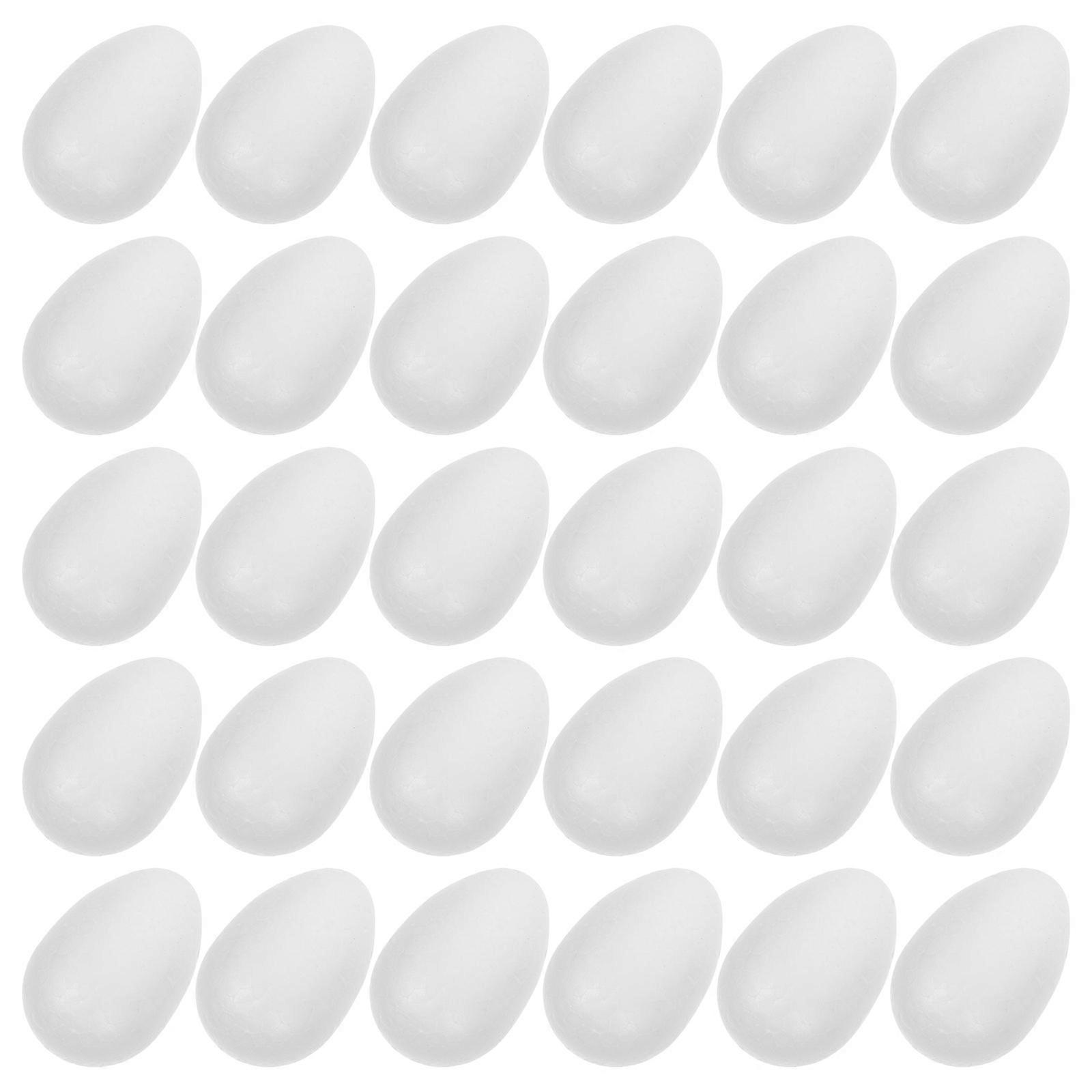 Foam Easter Eggs White Foam Eggs for Decor 50Pcs for Painting and Crafting