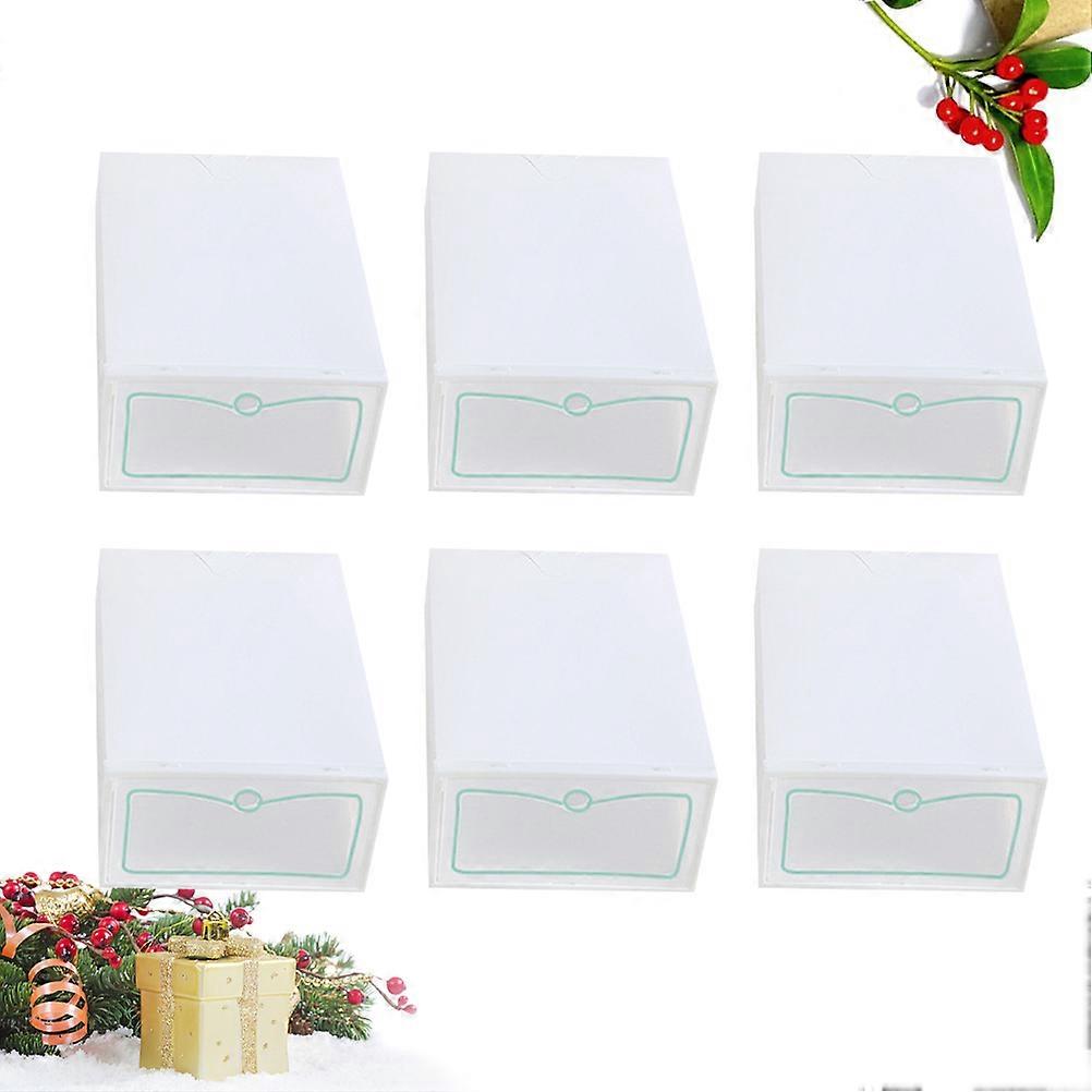 Shoe Container White Stackable Shoe Storage Bin Organizer 2 Pieces