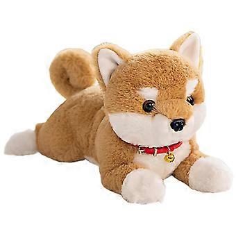 Plush Dog Toy 15 Inch Soft Brown Realistic Puppy with Bell Gift for Kids Toddlers