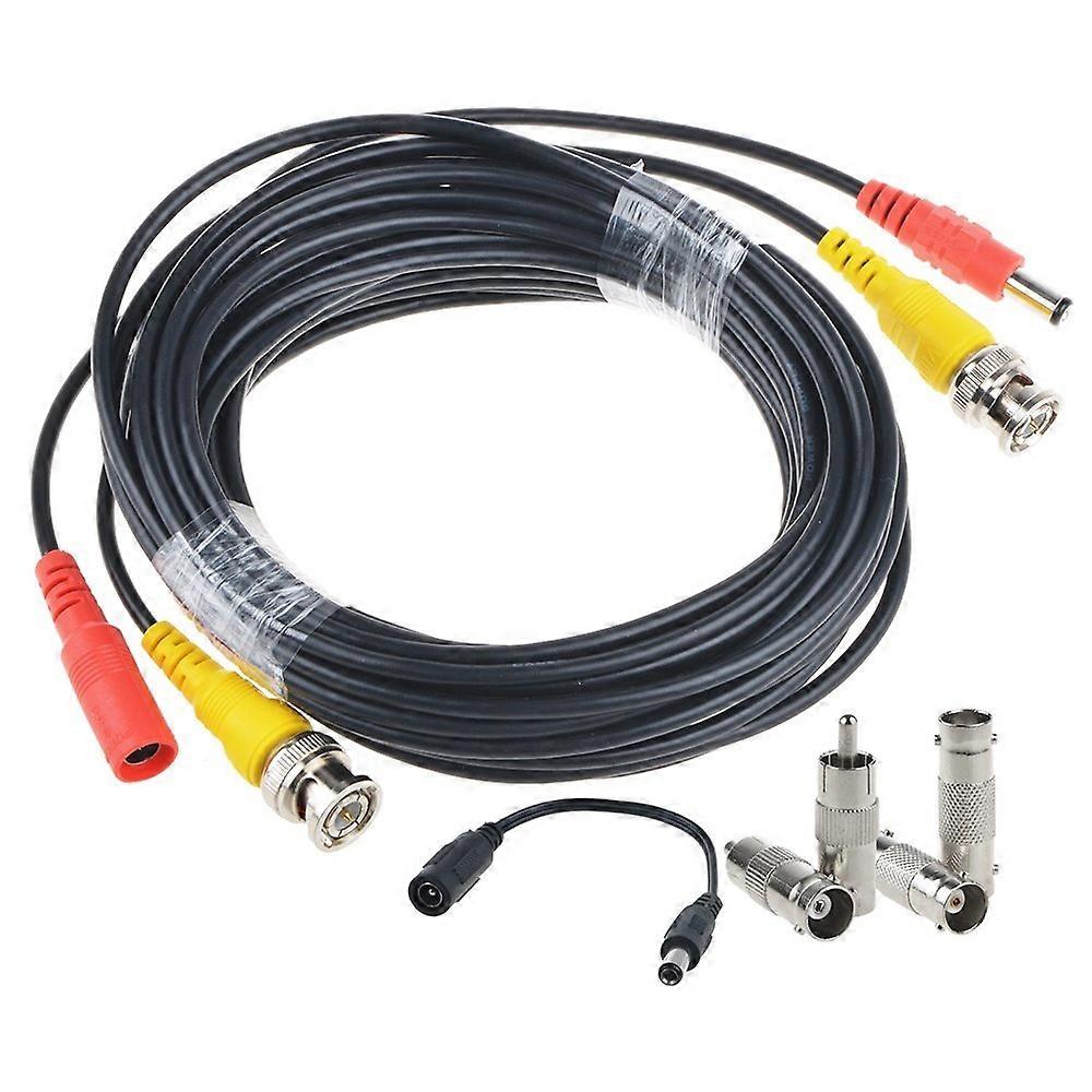 65ft CCTV Camera Cable with BNC Video Power, Adapters for DVR Surveillance Security System