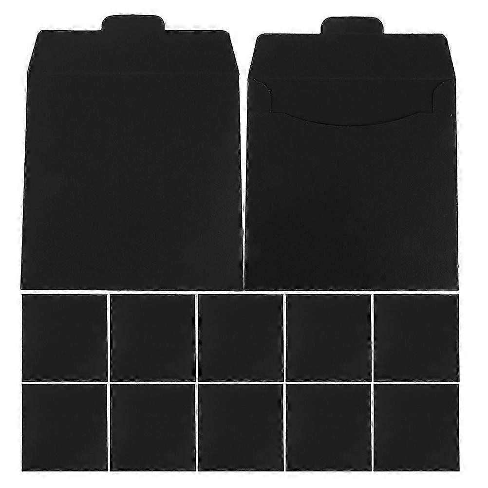 Cd Envelopes Kraft Cd Sleeve Storage Minimalist Rectangular Black Cardboard 12Pcs