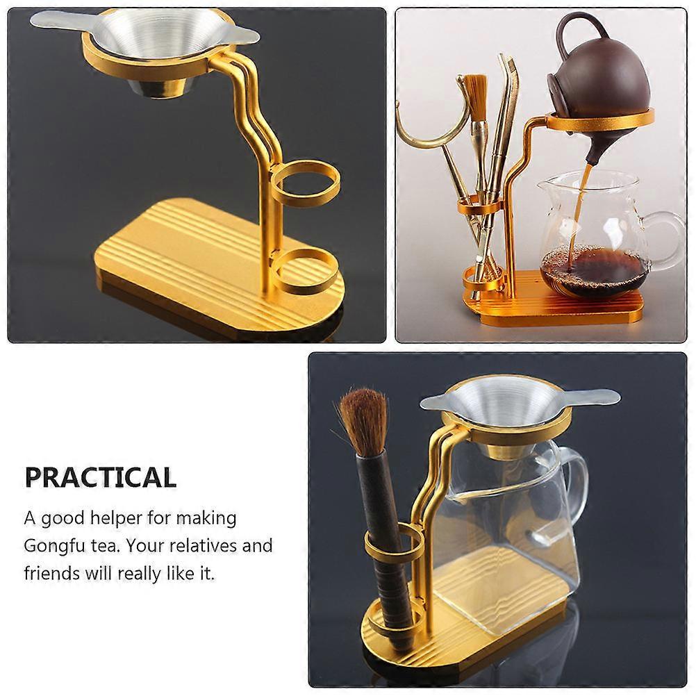 Alloy Tea Strainer Stand Practical Tea Filter Bag Bracket Tea Strainer Shelf