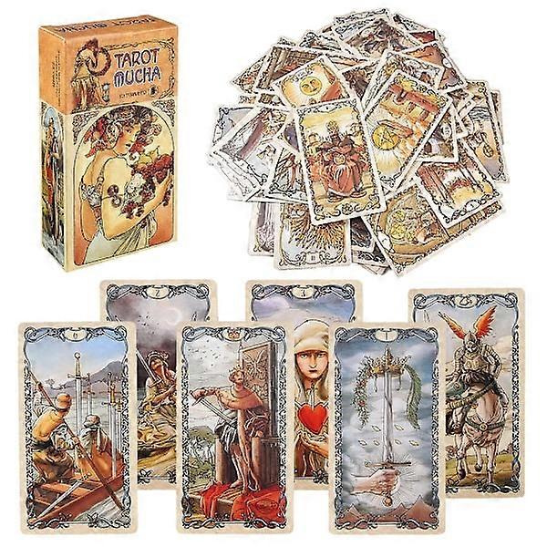 78 pcs retro tarot cards with colored boxes