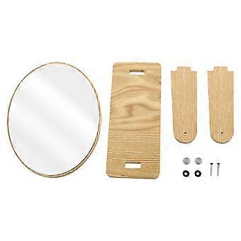 Tabletop Wood Mirror Creative Swivel Makeup Mirror Women Vanity Mirror