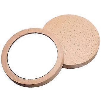 Håndtaskespejl Rejsestørrelse Spejl Kosmetik Brug Rundt Design 2 stk.