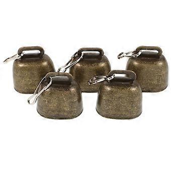Golden Metal Cow Bell Camping Bear Bell for Decor 15Pcs Iron Pendant