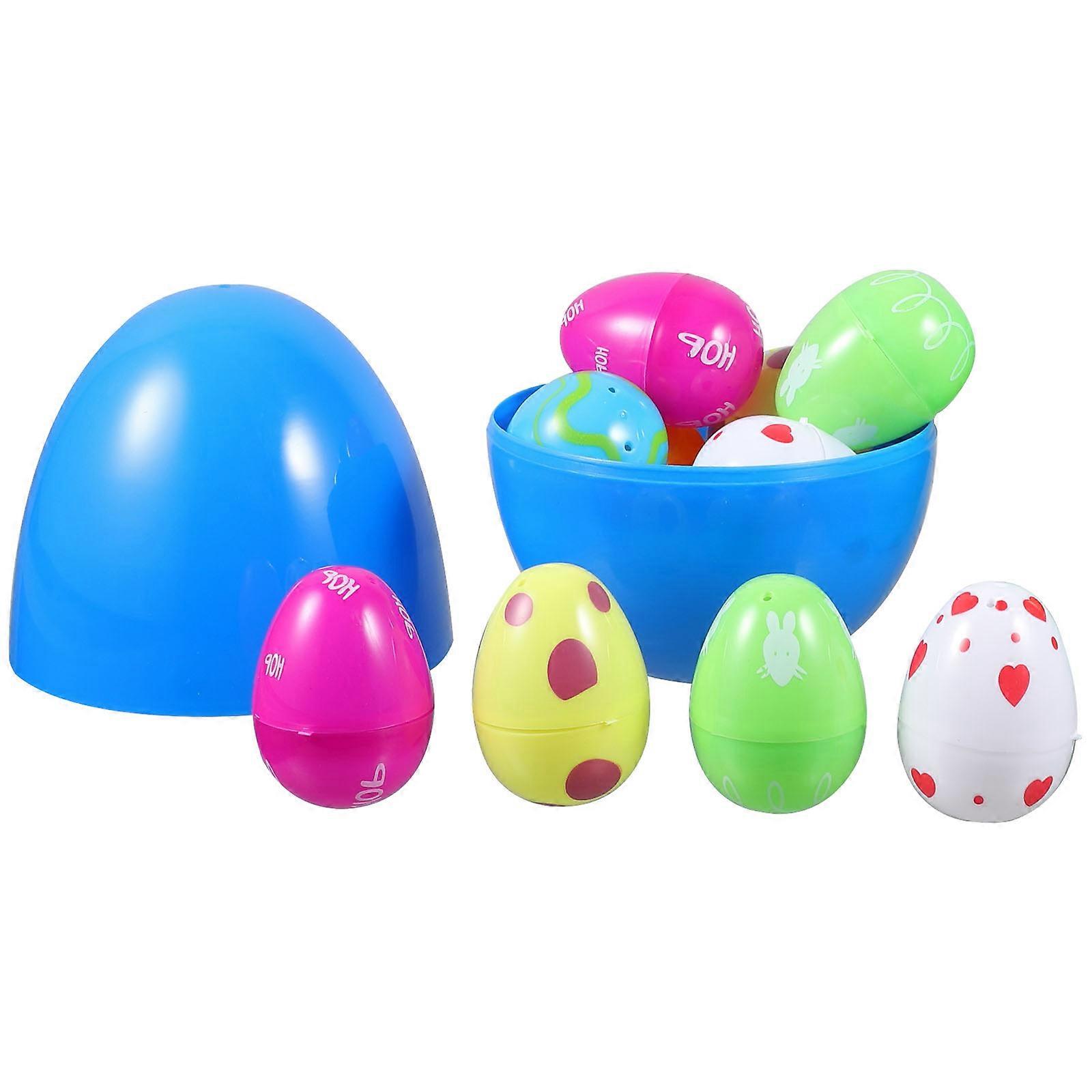 Plastic Fillable Easter Eggs for Decoration with 13Pcs Candy Boxes