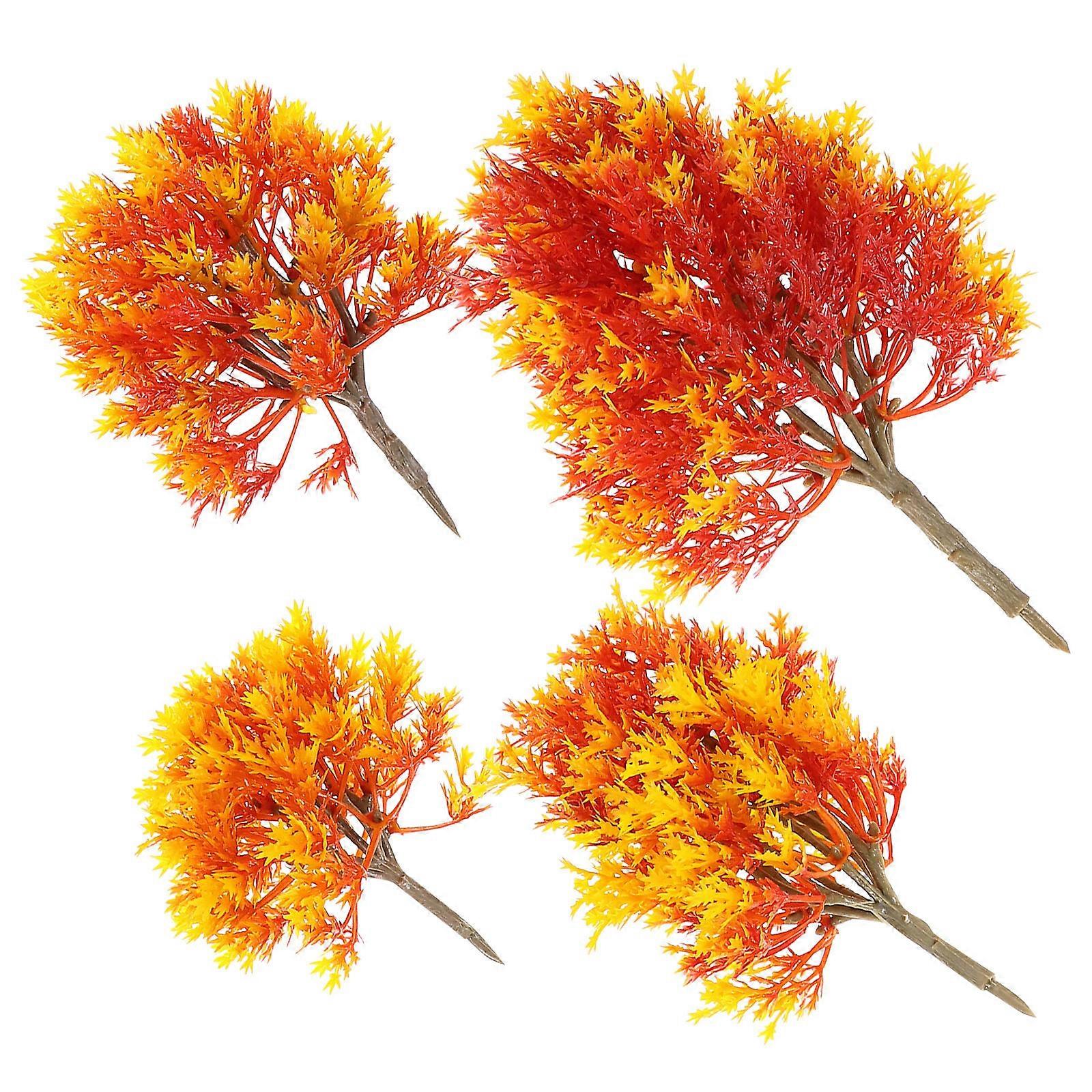 Landscape Model Tree Maple Tree Model for Decoration 4Pcs Set