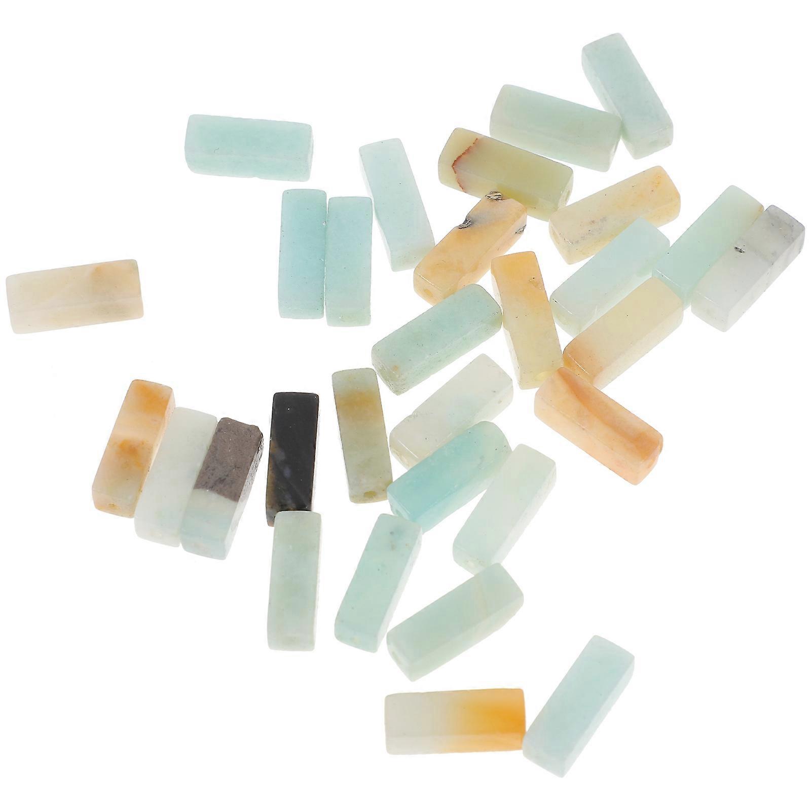 Rectangular Shape Loose Stone Beads For DIY Projects Crafts 1 Set Multi Color Decorative
