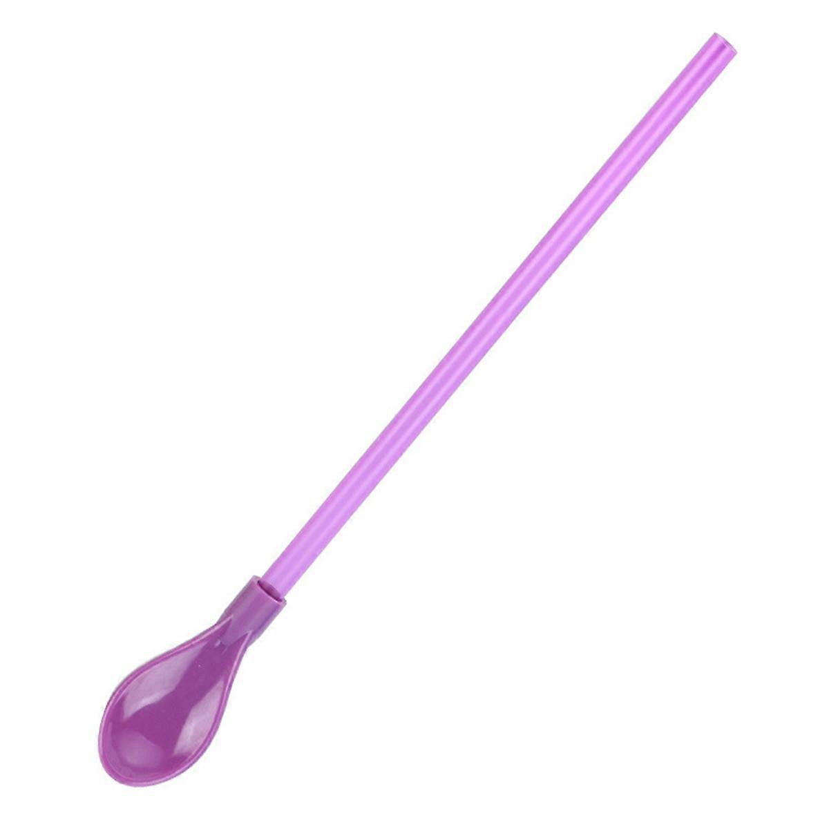 Straw Spoon for Drinking 6Pcs Creative Multifunction Spoons