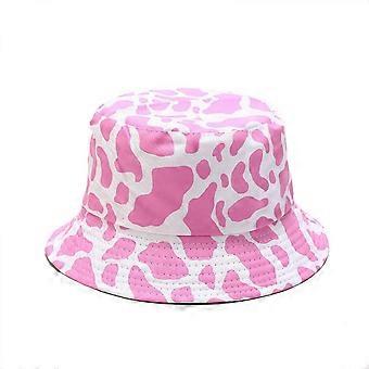 Cute Bucket Hat Beach Fisherman Hats for Women, Reversible Double-Side-Wear Unisex (HATE011)