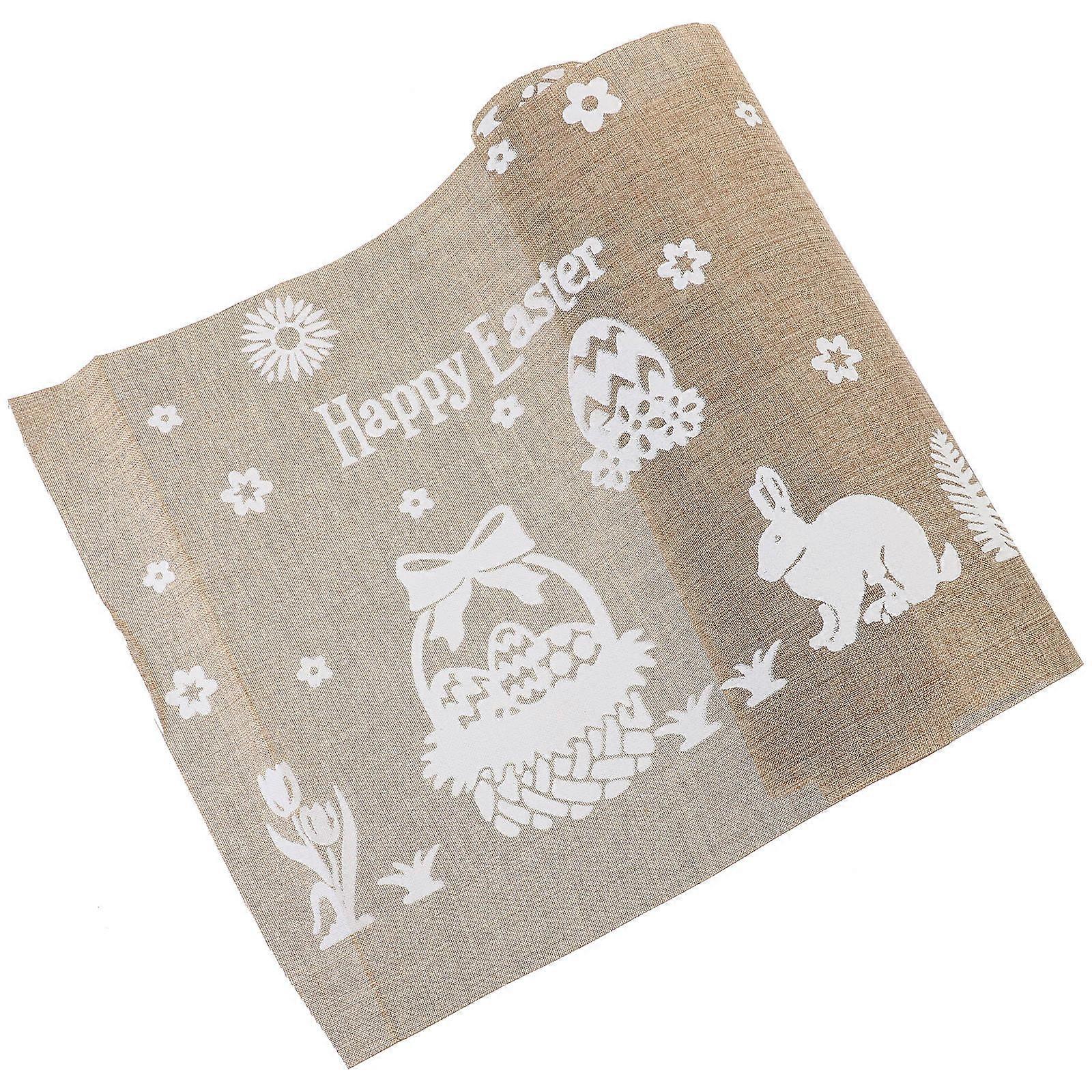 Easter Party Table Runner Spring Holiday Table Cover Kitchen Dining Table Decoration