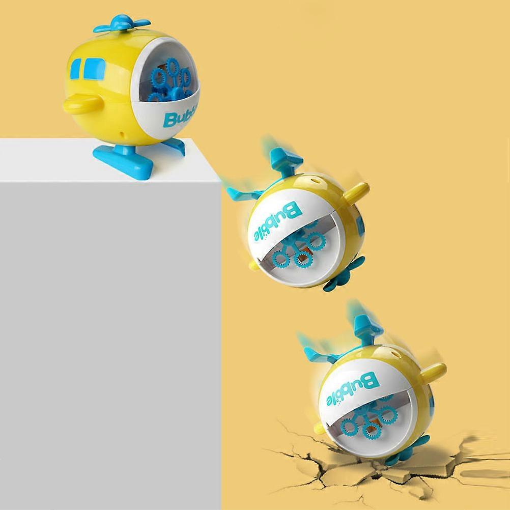 Automatic Bubble Maker Toy Bubble Blower for Kids Playing Blue 1Pcs