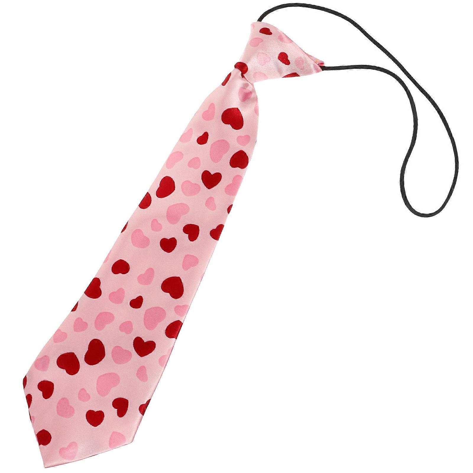 1pc Creative Tie for Valentine's Day Festive Polyester Apples Pattern Tie