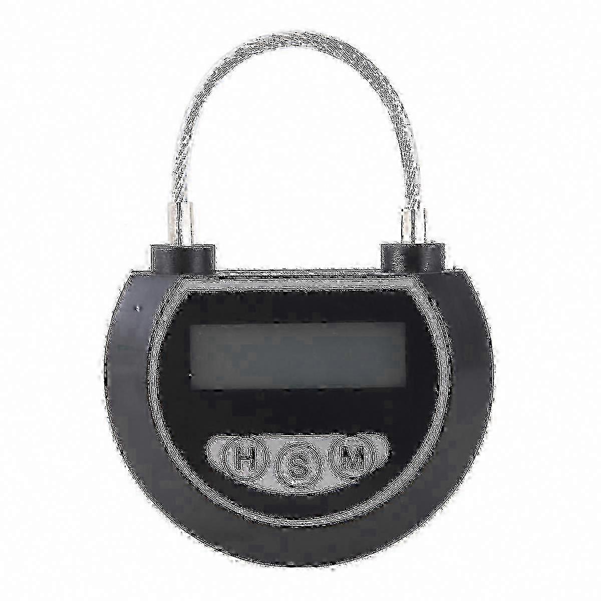 Electronic Time Lock Container Multi Function Timer Lock Box for Toys Black