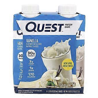 Quest Nutrition, Protein Shake, Vanilla, 4 Shakes, 11 fl oz (325 ml) Each, 2-Pack