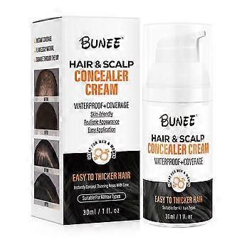 Corretivo Capilar Bunee 50ml para Cabelos Ralos, Preenchedor de Couro Cabeludo, À Prova D'Água, Longa Duração, Cuidado Espesso, Cobre Cabelos Ralos e Brancos