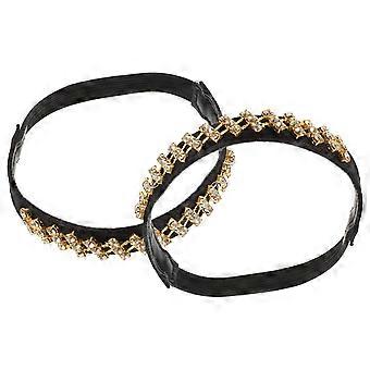 1 Pair Heel Strap Rhinestone Elastic Shoe Ankle Straps Detachable Shoe Strap Band