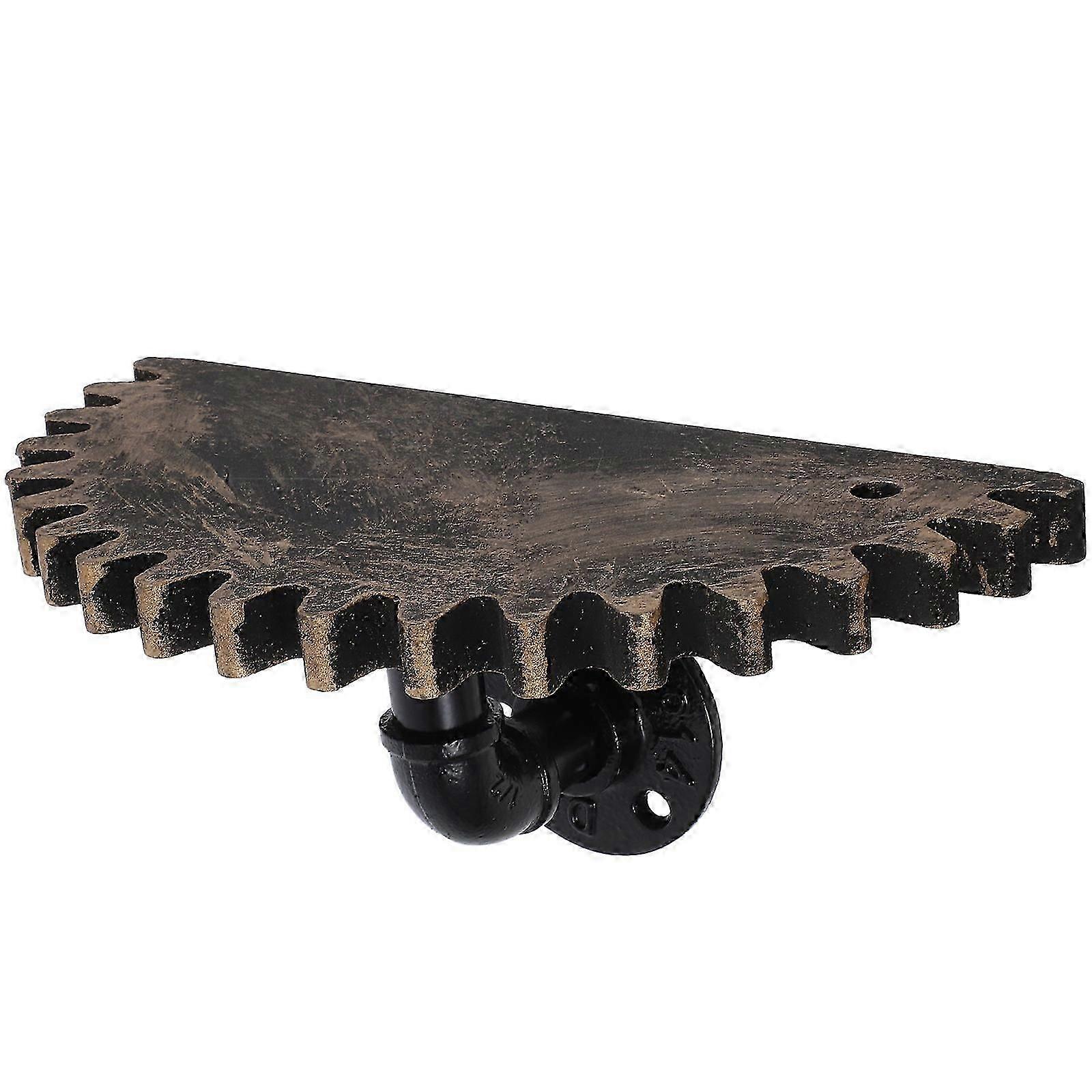 Rustic Wall Shelf Decor with Industrial Pipe Shelf Bracket Board for Display