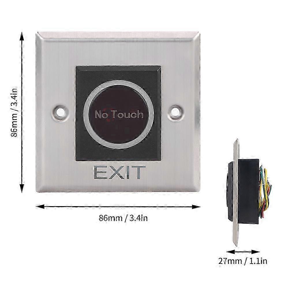 Infrared Sensor Switch NonTouch Access Control System Backlit Button DC12V