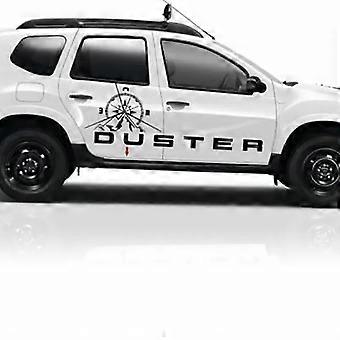 Bil klistermærker til dacia duster dør side indretning vinyl decal off road styling decals kompas bjerg grafik klistermærke