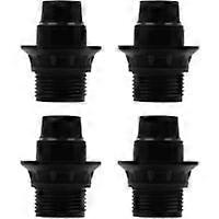 Pieces E14 Socket Lamp Bulb 250V 4A Plastic Light Bulb Socket Holder External Thread Retro Style (Black)